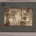 antique photo matted image MAN in ROOM with mirrored DRESSERS paper ephemera