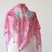 Turkish Scarf, Cotton, Pink, Floral, Oya, Yemeni, Neckwarmer, Lacework, Floral, Never Used