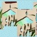 Mayan Ceynote Sea Foam Glass & Crystal Wind Chime