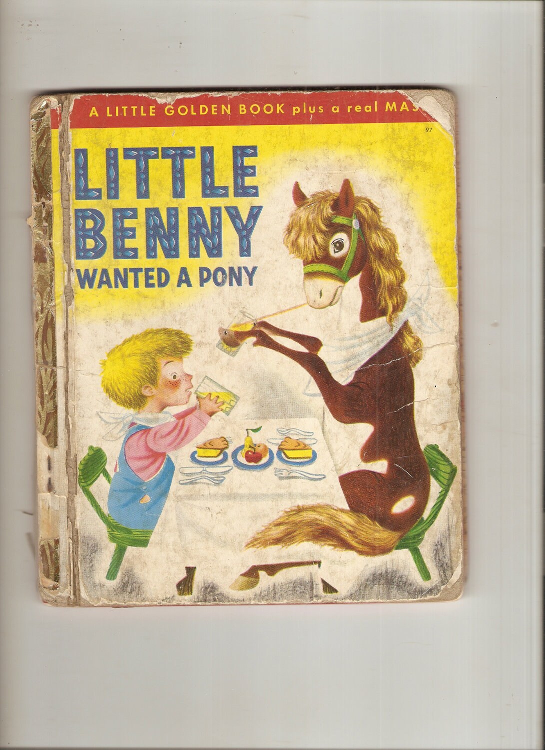 Vintage Little Golden Book Little Benny Wanted a Pony 1950