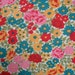 Vintage Floral Fabric in Turquoise, Red, Pink, and Marigold