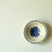 Miniature Porcelain Bowl, Hand Painted with Blue Dots