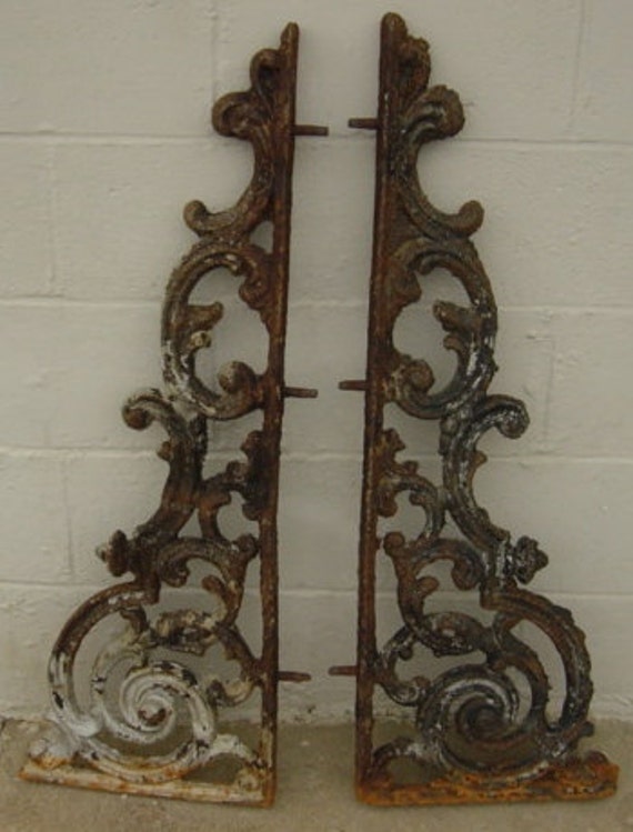 Cast Iron Vintage Victorian Brackets