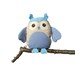 Owl Pillow, Baby Shower Gift, Plush Toy, blue-beige