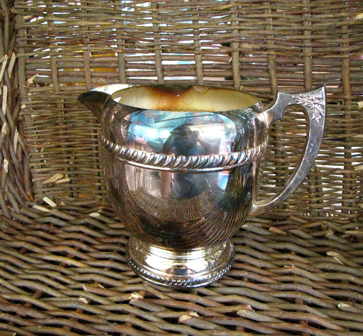 Water Pitcher Vintage Silverplate Metal Water Pitcher Haute Juice