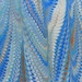 Hand-marbled paper - bright blues, greens, browns, white: Vibrant Feathers