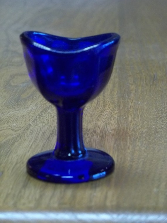 Vintage Cobalt Blue Eye Wash Glass