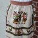 Vintage Pennsylvania Dutch Linen Apron - Thanksgiving Apron -
