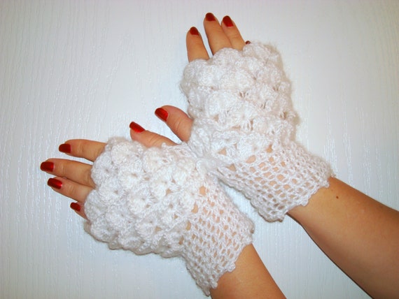 home your for crochet ideas MITTENS white Crocodile Crochet to stitch fingerless Items similar