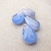 Blue Chalcedony Faceted Briolette. large pendant. (10mm x 15mm) - 1 piece
