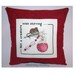 Christmas Cross Stitch Pillow, Red Pillow, Not A Creature Was Stirring...