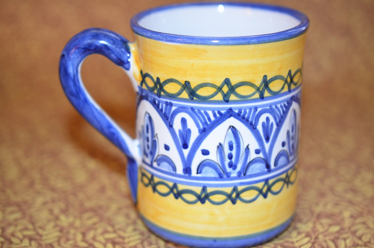 COFFEE MUGHand PaintedSpanish CupVintage Majolica