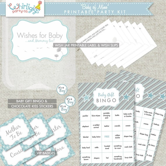Boy Baby Shower Printable PDF Party Baby of Mine