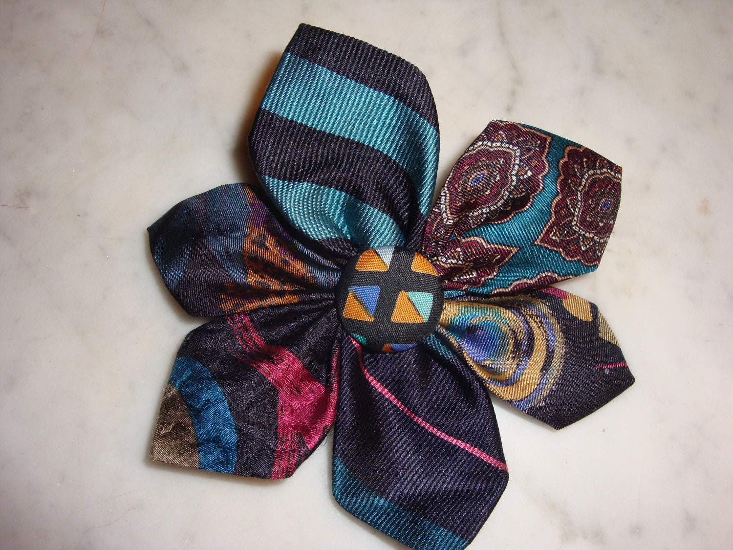 Upcycled Necktie Pin