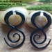 Fake Gauge Earrings, "Infinity Twist" Naturally Organic, Horn, Hand Carved, Tribal