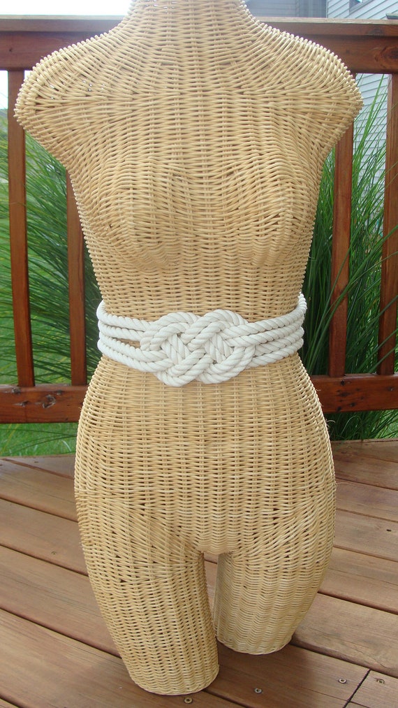 Items similar to Cotton Rope Nautical Knot Belt with Sliding Clasp on Etsy