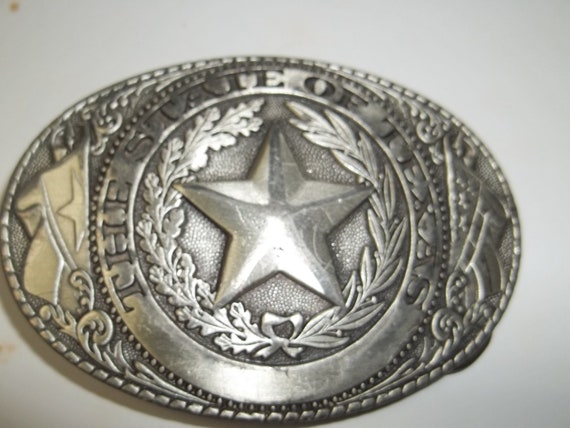 The state of Texas Belt Buckle Vintage by mariehuddleston on Etsy