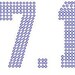 Custom Date 4-7-12 Iron On Rhinestone Transfer Bling