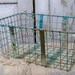 Large shabby chic industrial distressed locker bike basket rusty aqua organizer shelf Anita Spero