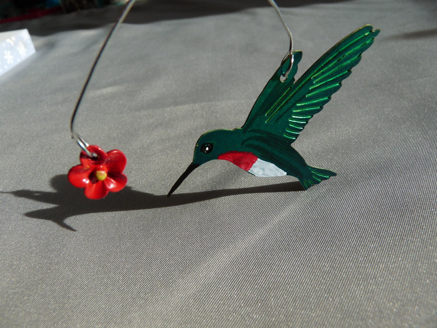 Metal Hummingbird Ornament