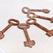 Rusted Skeleton Keys - Set of 5 Keys - Vintage Skeleton Keys.