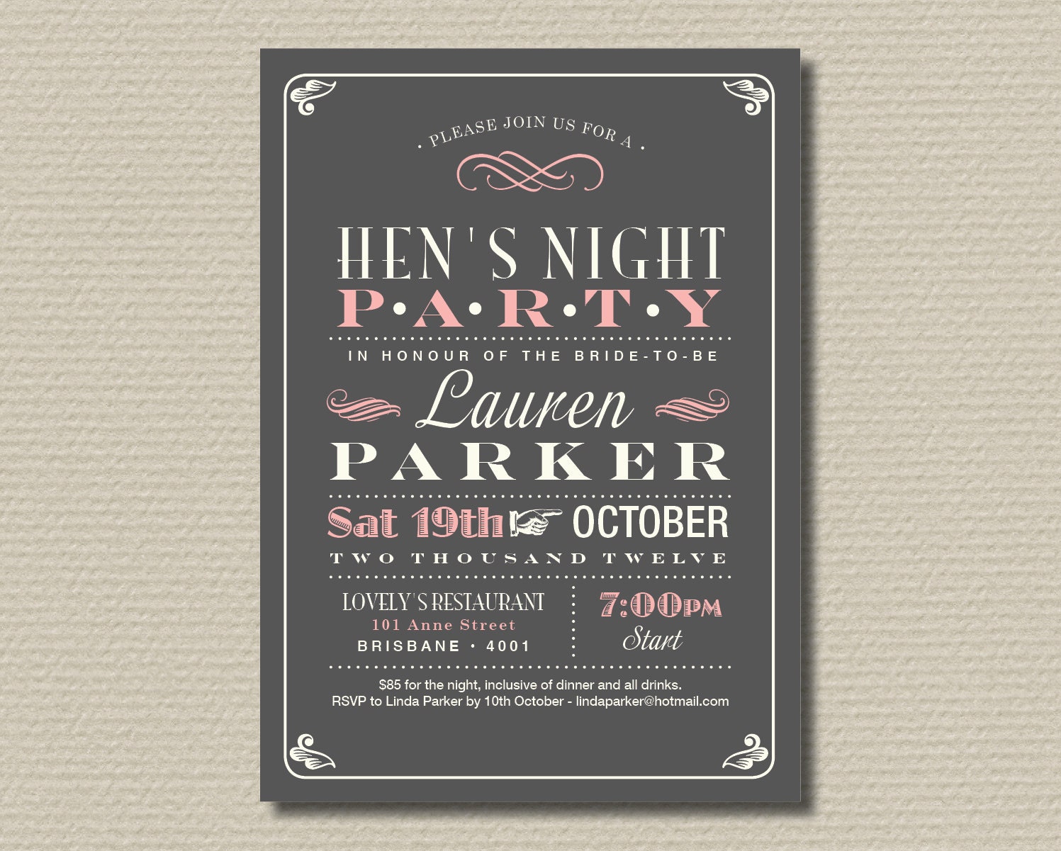 Hens Night Invitation Wording 10