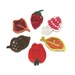 Reserved listing - Autumn Applique Set - Crochet Fall Decoration - Leaf Leaves Mushroom Acorn Apple Berry