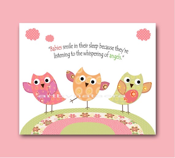 Art for Children Kids Wall Art Baby Girls Room Baby Art Baby