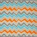 Reserved for Ashley - 5 yards See Saw Mandarin Dosset - Chevron - Zig Zag - Premier Prints - Blue Orange Gray - HOME DECOR
