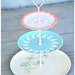 Candy Floss: Retro 3 Tier Cake Stand Vintage Cupcake Display Wedding Decorations Dessert Table Pink Aqua Gift Set
