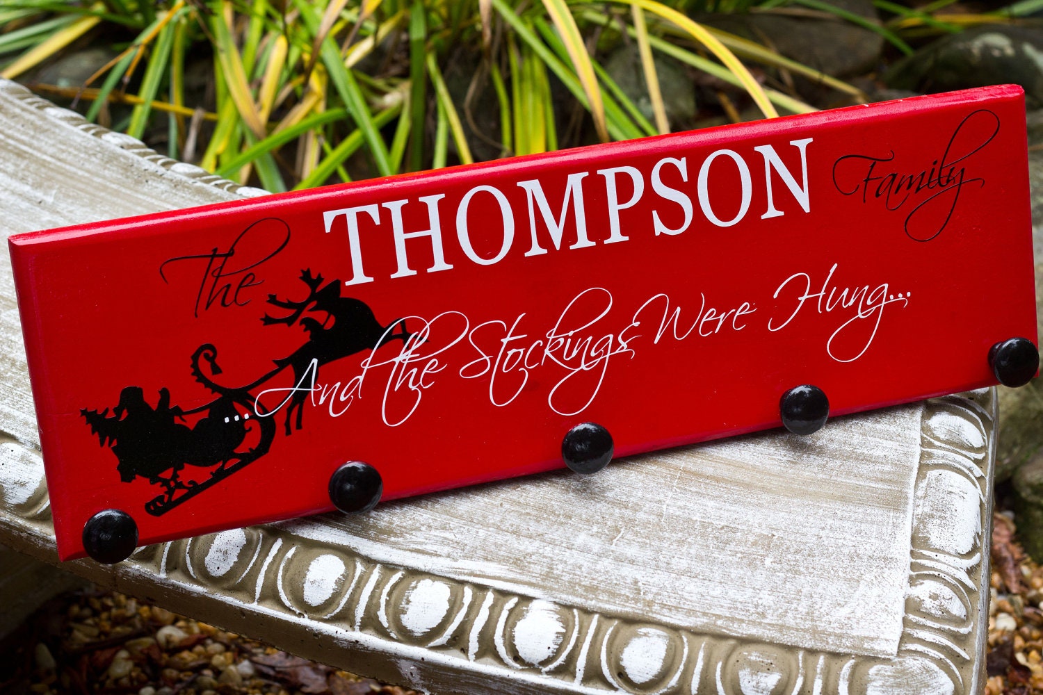 Personalized Christmas Stocking Wall by TheFreckledOwlStudio