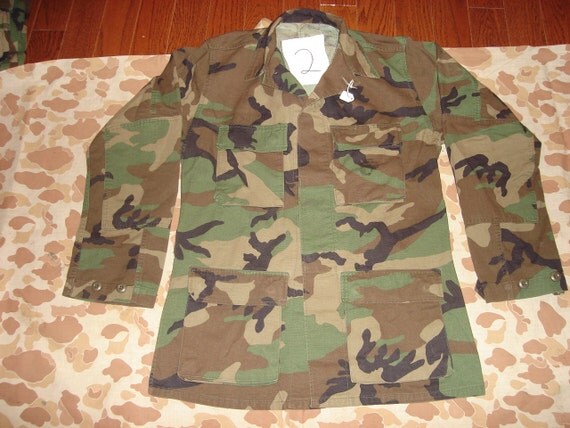 US Marine Corps Issue Woodland Camo Jacket BDU Shirt Size