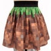 Video Game Cubes Inspired Full Skirt