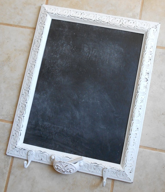 Shabby Chic Antique Style Framed Chalkboard with Chalk Tray