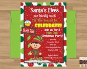 Items similar to Custom Printable ELF 5 x 7 Invitation - Digital Printable SANTA'S ELVES on Etsy