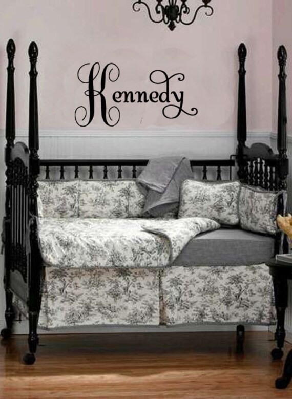 Items similar to Pretty Personalized Name Vinyl Wall Art on Etsy