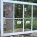 Vintage Window sash old blue 8 pane 36 x 25 from 1951