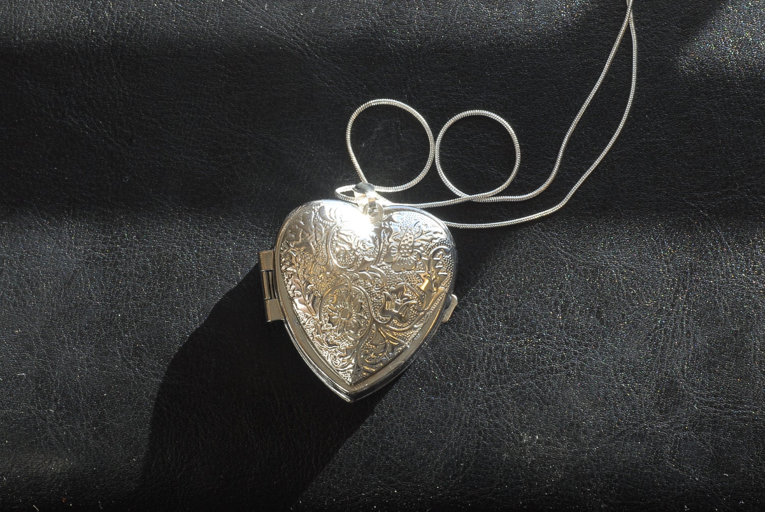 Heart Shaped Music Box Necklace with sterling silver chain