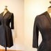 Vintage 1940s Gabardine Coat / 40s Navy Blue Princess Cut Dress Coat / Small - Medium