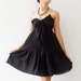 Party Princess Sweet Black Mini Dress cotton