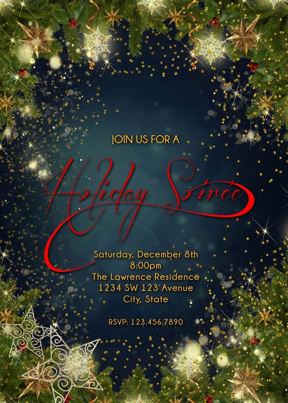 Holiday Soiree Invitation Holiday Party Invitation