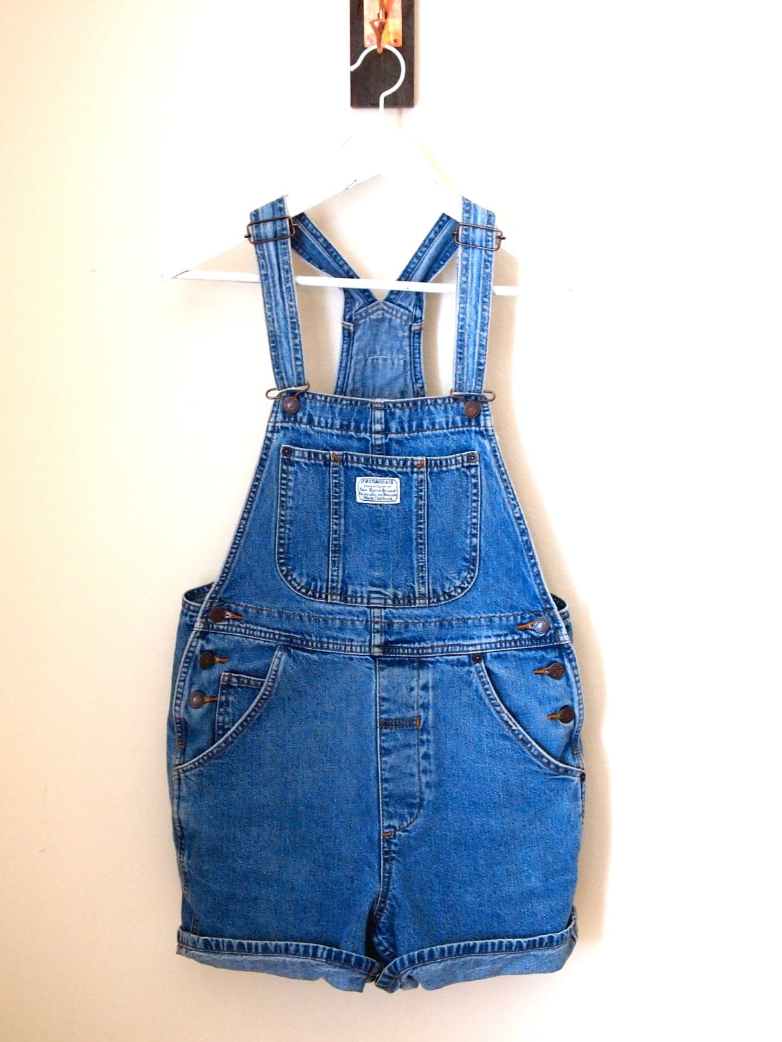 vintage Levi's denim overall shorts