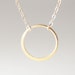 Eternity karma ring necklace- halo circle necklace- 14k gold filled delicate chain- modern minimalist jewelry for everyday