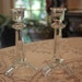 Pair of Vintage Art Deco Glass Candlesticks, Candle Holders, Christmas/Holiday Present