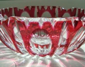 Memorial Day Sale   Vintage HUNGARIAN CRYSTAL Cut-to-Clear Dish
