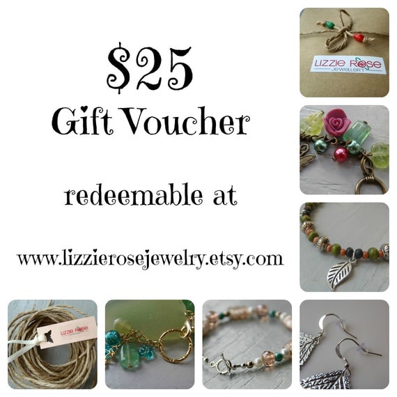 gift voucher for lizzierosejewelry.etsy.com