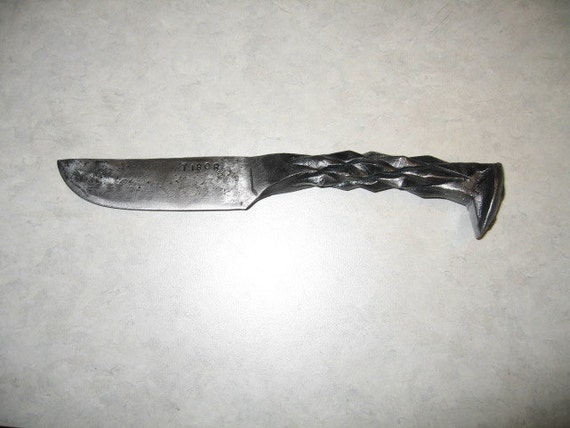 Pineapple-twist Handled Forged Knife