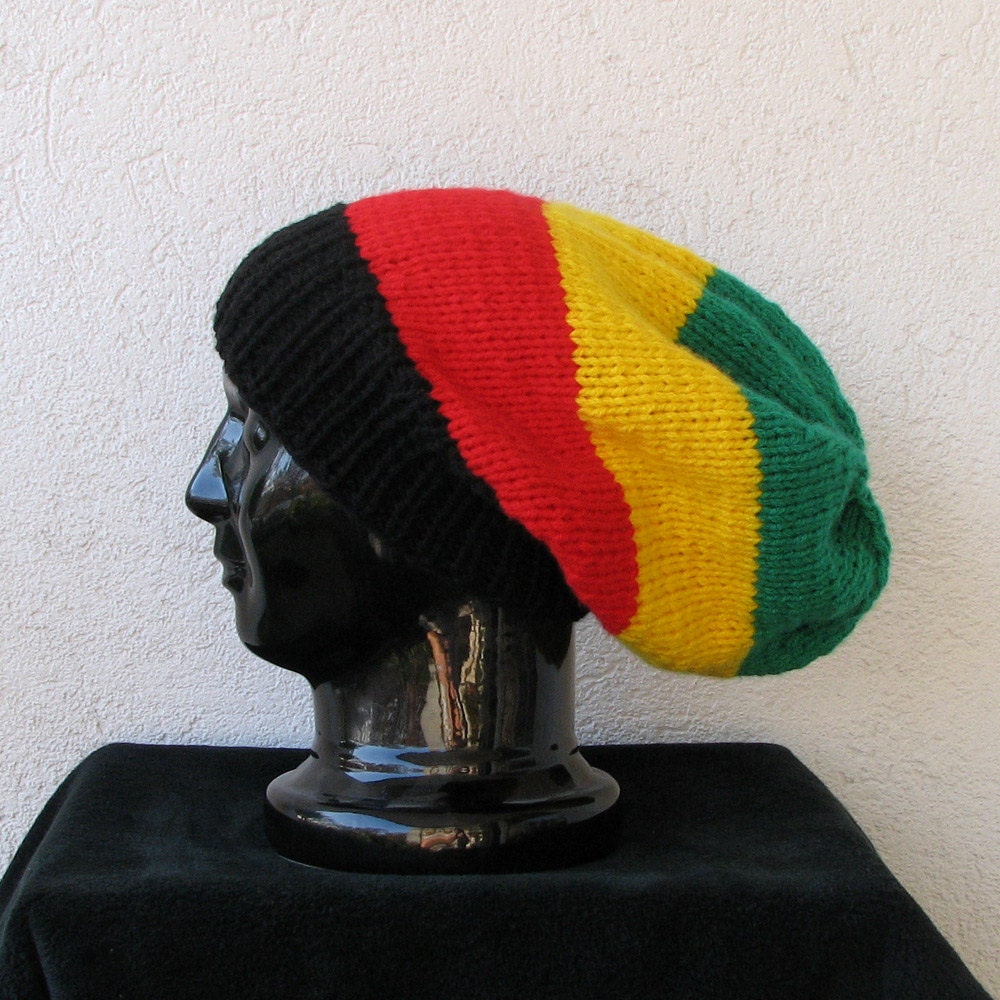 Bob Marley reggae rasta colors oversized beanies hats for