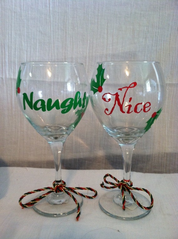 naughty nice wine glass
