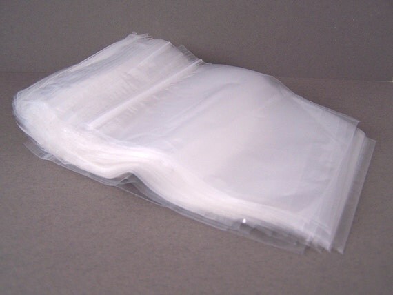 500 - 4x4 Clear Ziplock Plastic bags - Recloseable Poly Bag